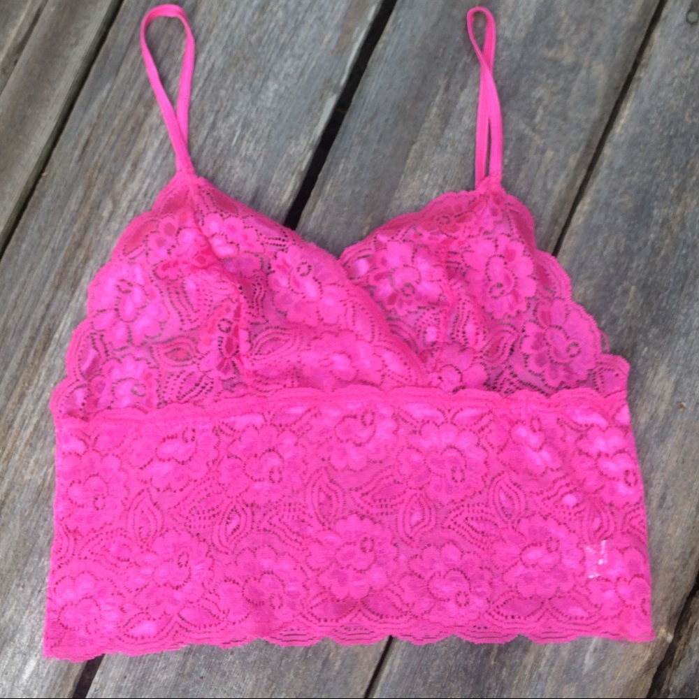 Cute hot pink bralette!